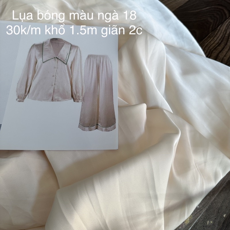 Vải Lụa bóng xuất dư- may pi-zama, váy ngủ, áo sơ mi.