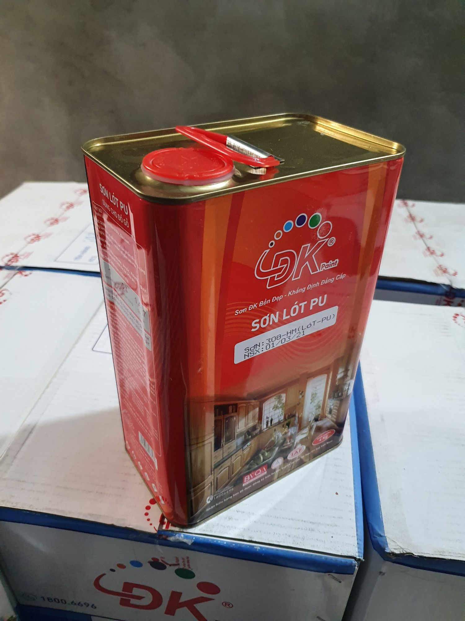Sơn lót PU Đại Kiều 308 hộp 4kg