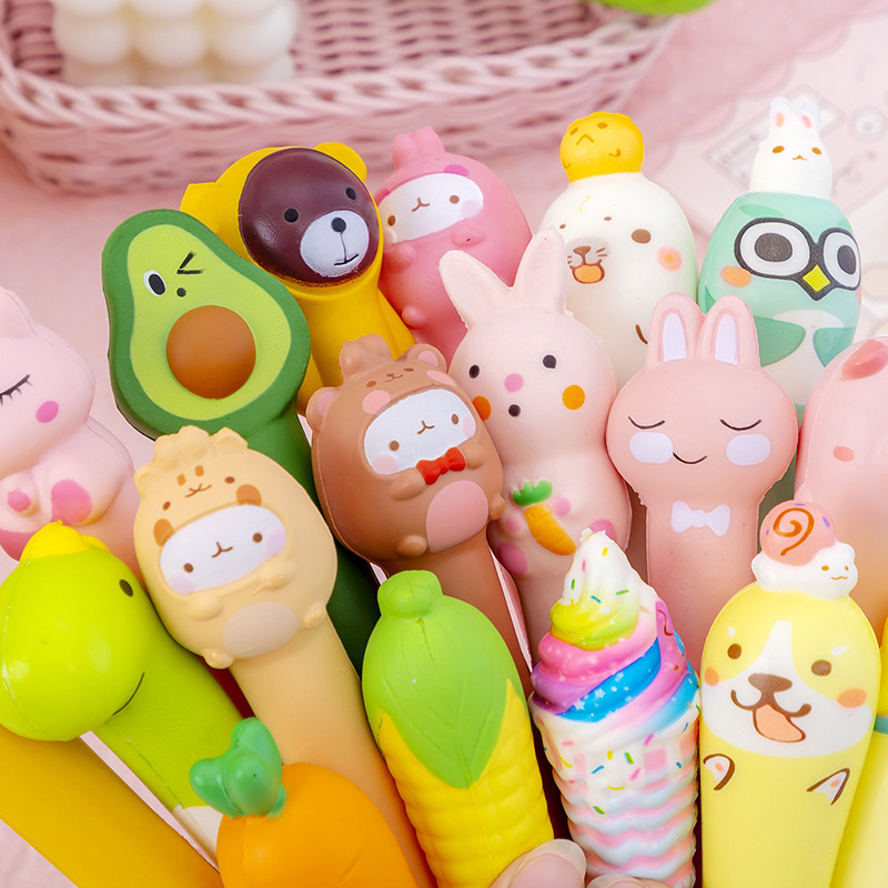 Bút Bi Nước Squishy Nhiều Hình Dễ Thương