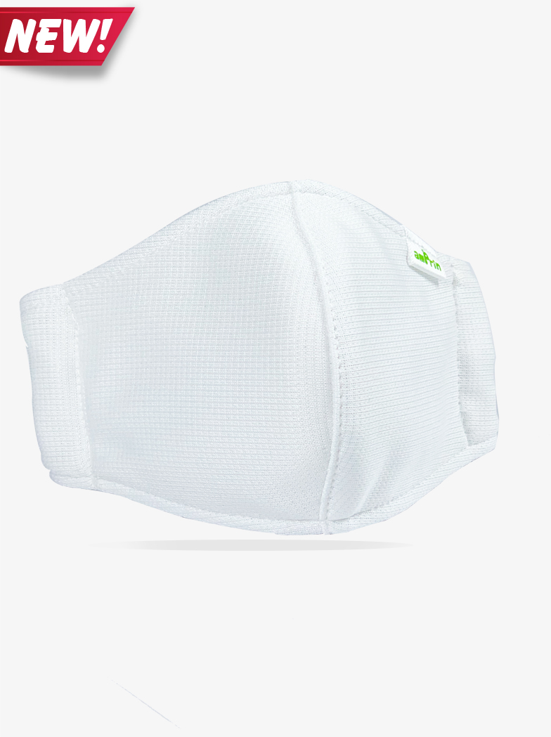 Set 2 khẩu trang vải kháng khuẩn 3 lớp - trắng