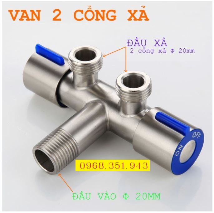 Van nước đa năng 2 cổng xả thông minh