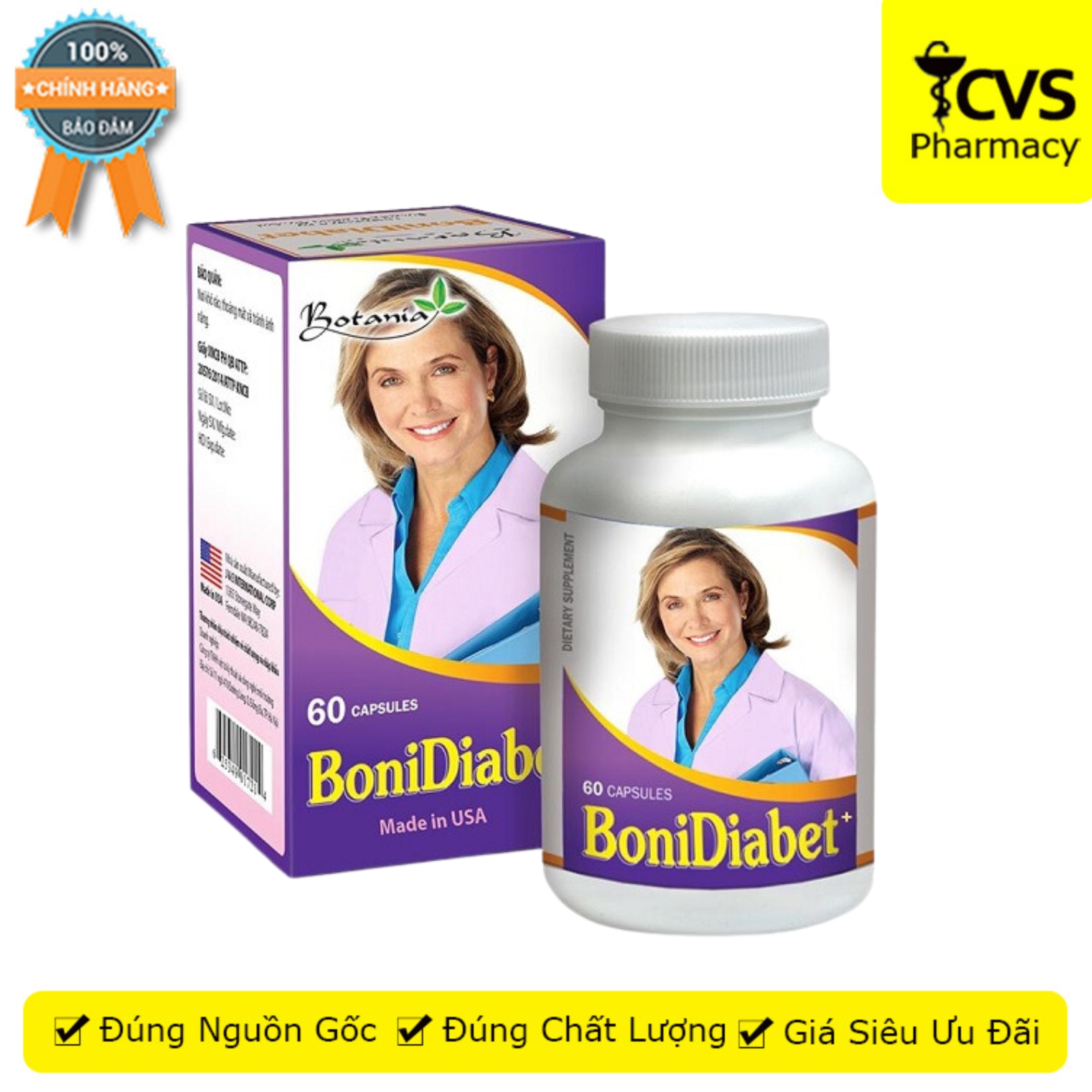 BoniDiabet - Dành Cho Người Bệnh Tiểu Đường Hộp 60 viên