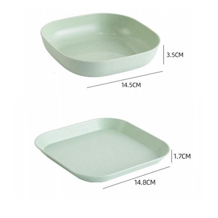 1 Cái Đĩa Nhựa Lúa Mạch Đựng Thức Ăn