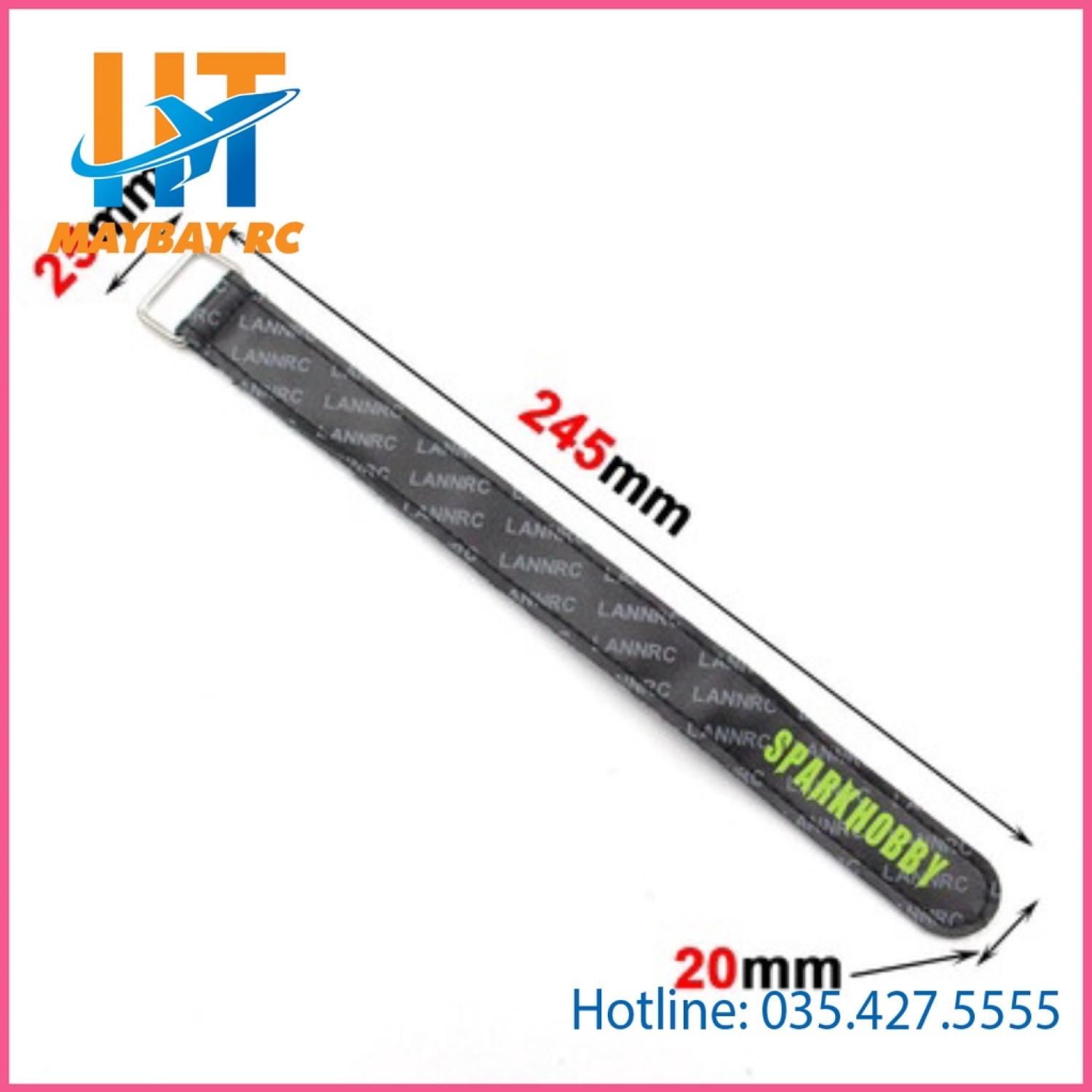 Dây buộc pin máy bay siêu bền bọc da dài 25cm