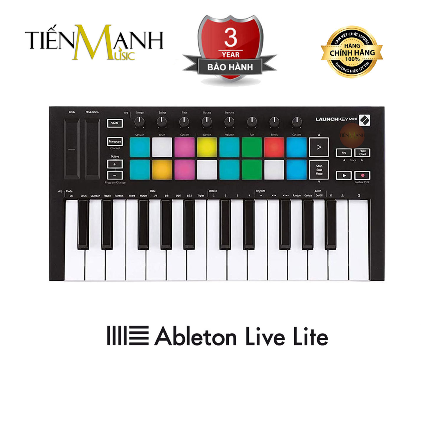 Novation Launchkey Mini MK3 Bàn phím sáng tác - Sản xuất âm nhạc Producer Keyboard Controller