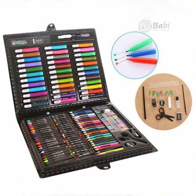 Bộ màu 150 chi tiết Sáp, Dạ, Nước