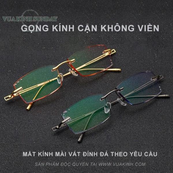 Giá bán Gọng khoan không viền titanium đính đá piterson TTD04