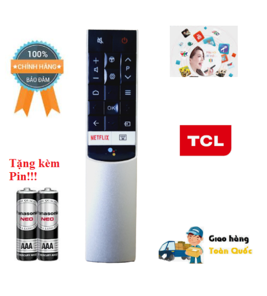 Bảng giá Remote Điều khiển tivi TCL giọng nói- Hàng mới chính hãng vỏ nhôm cao cấp 100% Tặng kèm Pin