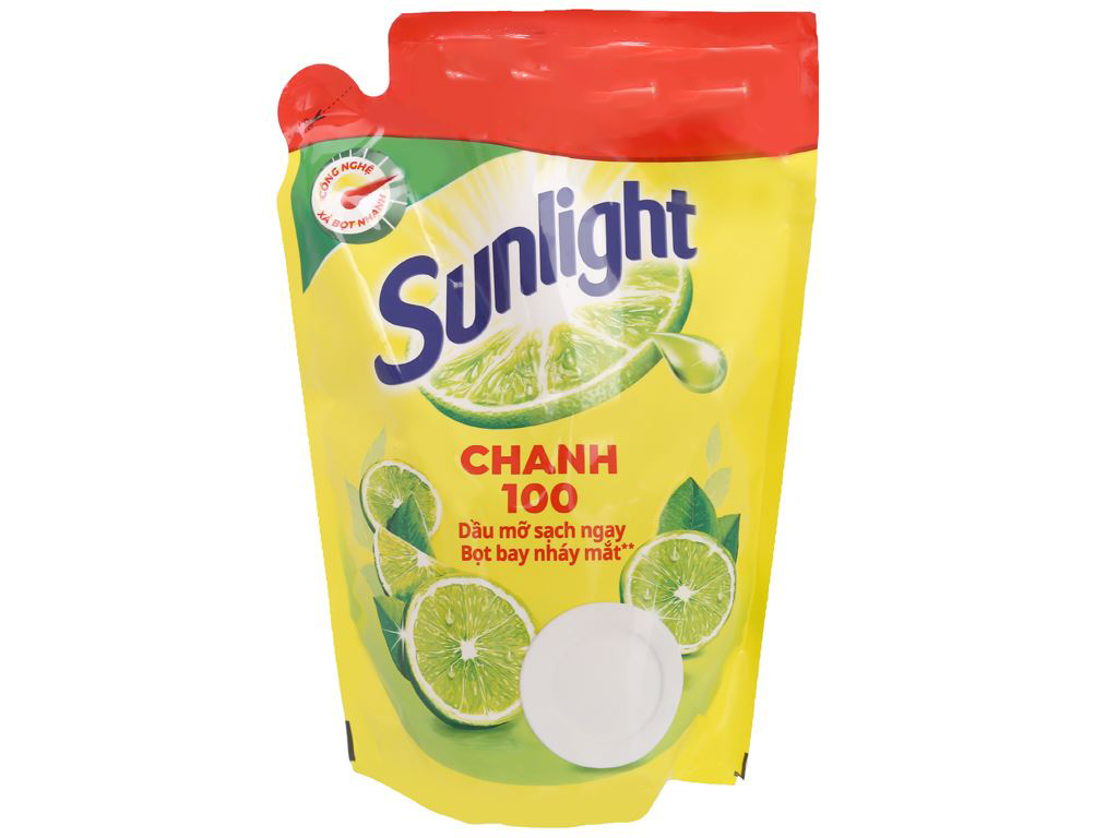 Nước rửa chén Sunlight chiết xuất chanh túi 725ml
