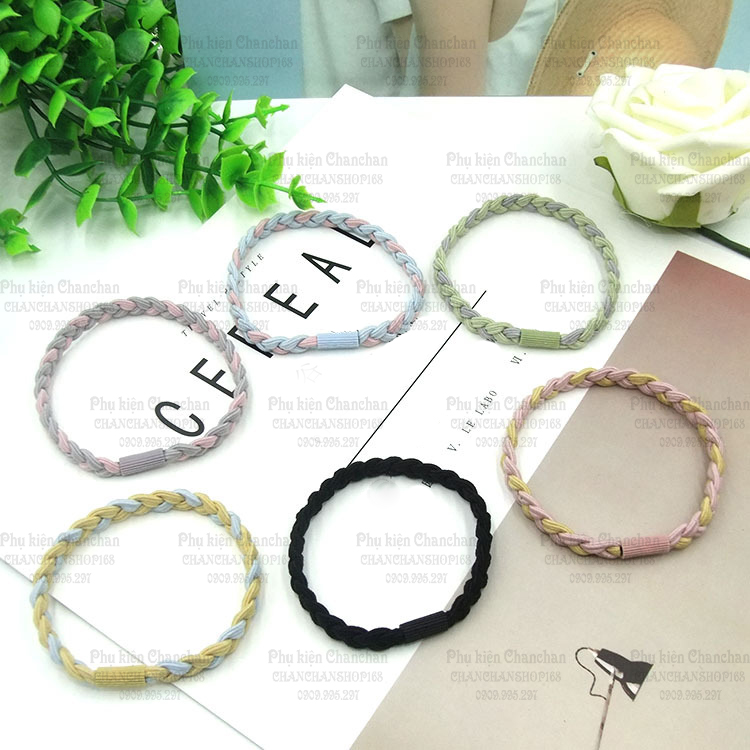Cột tóc thắt bím 2-3 màu 5k / sợi