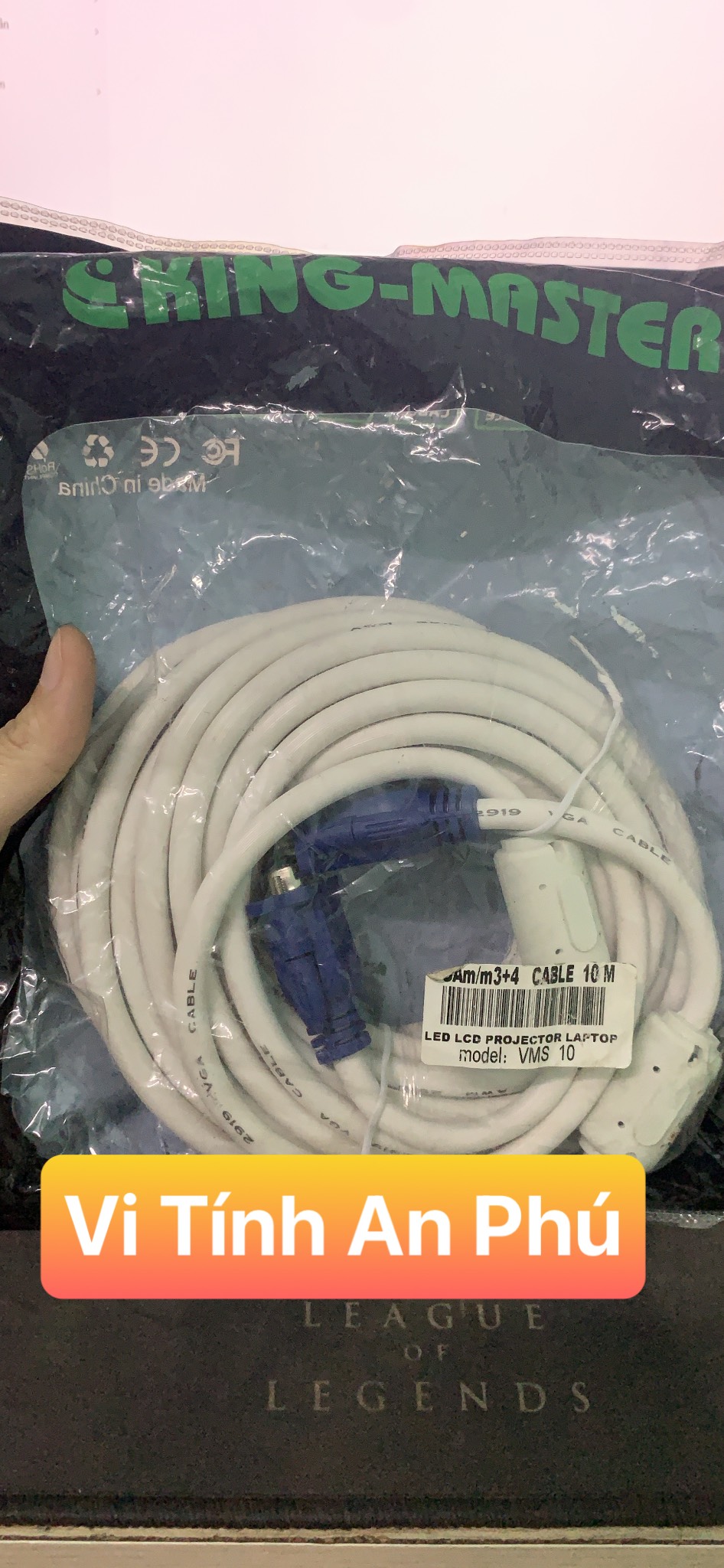CÁP VGA LCD KINGMASTER KM 3+4  10M VMS10