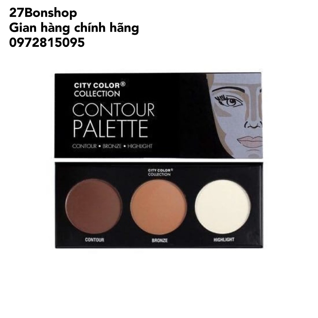 Phấn Tạo Khối 3 Ô City Color Contour Effects Palette