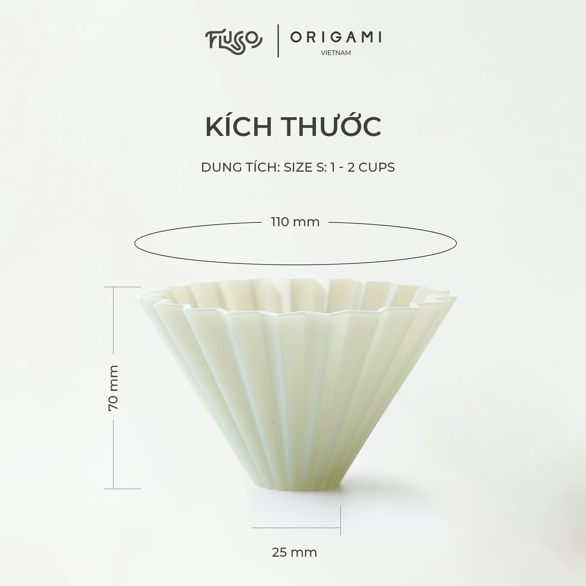 [ORIGAMI JAPAN] Phễu Lọc ORIGAMI Air - Phễu Lọc Cà Phê V60