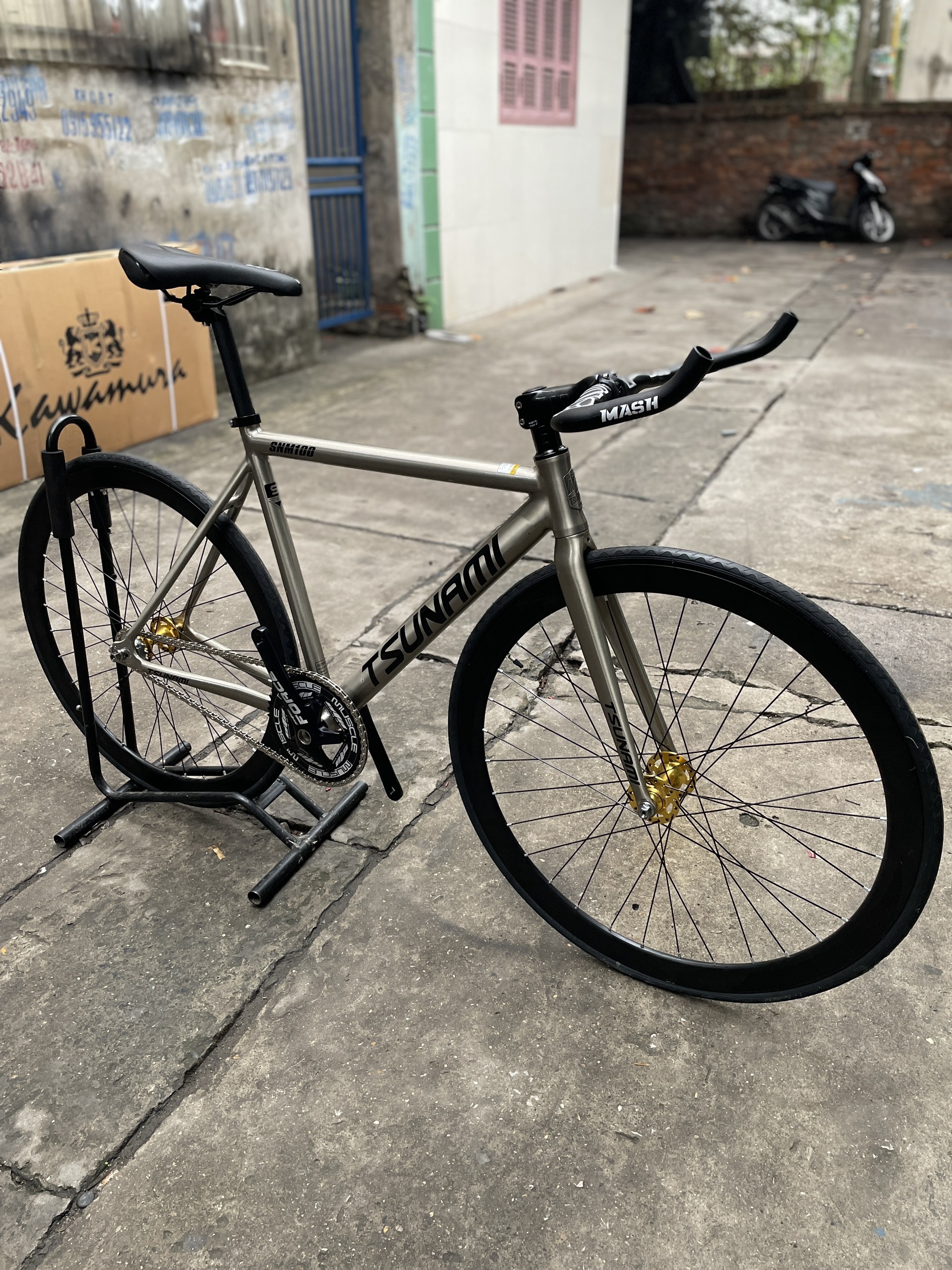 Xe đạp fixed gear Tsunami cao cấp, mẫu đẹp, độc,