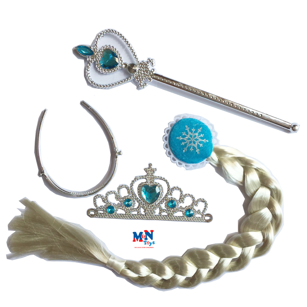 [7-11/12 VOUCHER 8%]Set vương miện , gậy, tóc Elsa