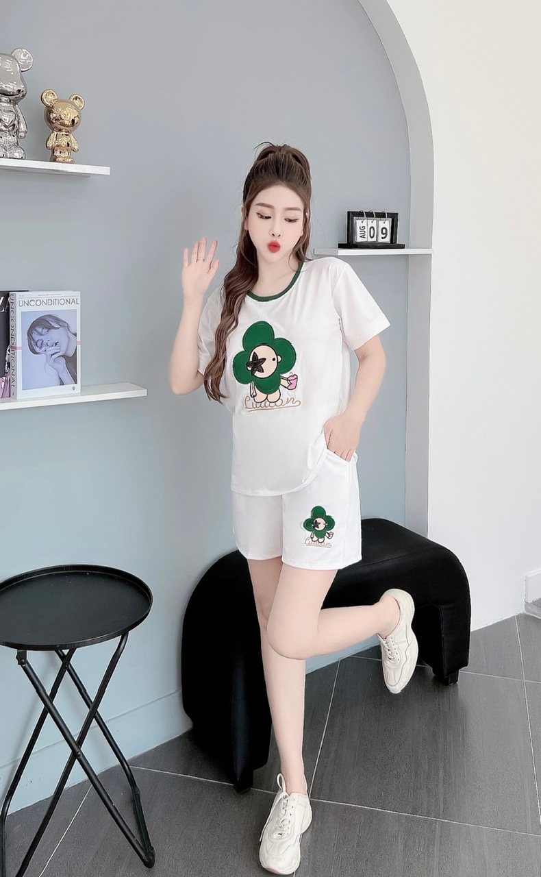 SET BỘ THUN GÂN TĂM LẠNH QUẦN DÀI ỐNG SUÔNG KÈM ÁO TRƠN CO GIÃN