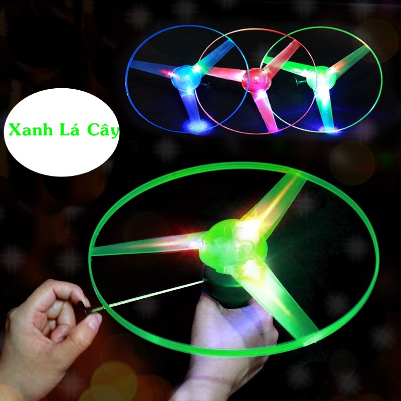 Đĩa Bay Phát Sáng Đèn Led UFO Kéo Dây Bay Cao Nhiều Màu Vui Nhộn