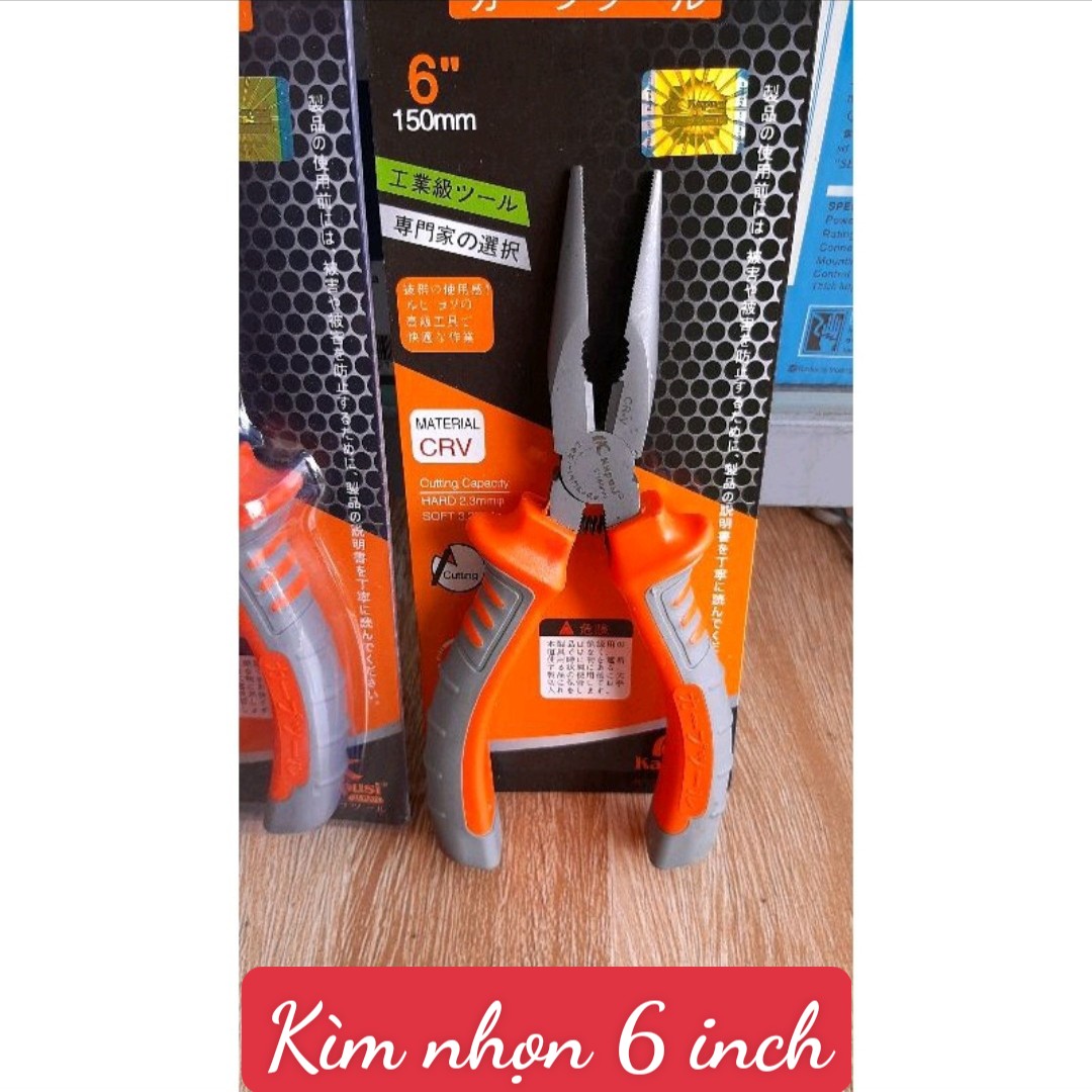 Bộ 3 Kìm Điện, Cắt, Mỏ Nhọn 6 inch KAPUSI có thể mua lẻ từng cây hoặc mua bộ 3 cây