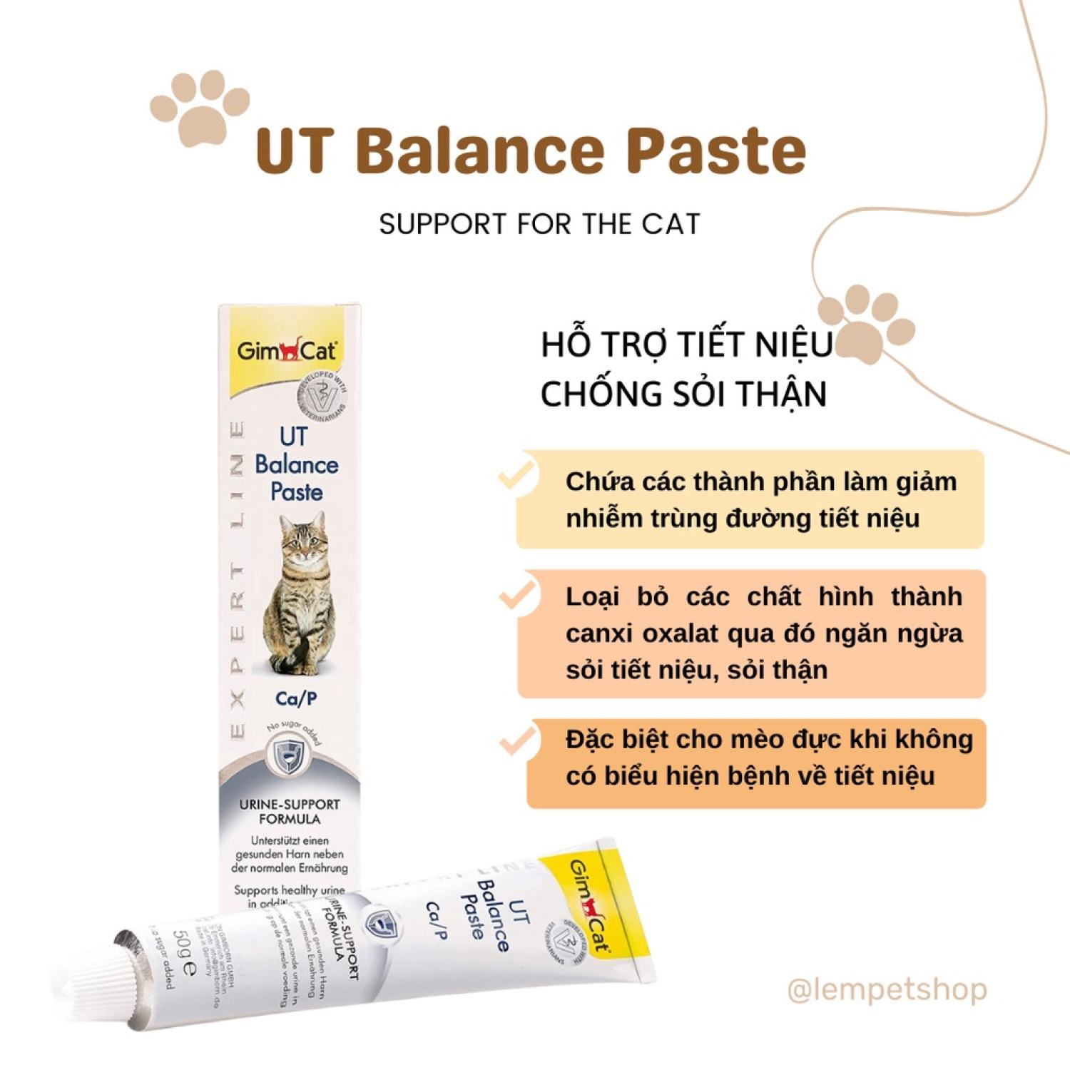 El gimcat ut balance urinary dinh dưỡng cho mèo - tuýp 50g - ảnh sản phẩm 1