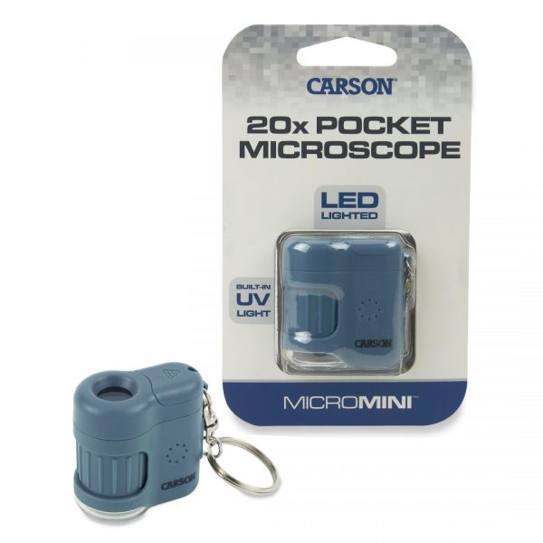 Kính hiển vi bỏ túi Carson MicroMini MM-280B 20x có đèn LED, đèn tia cực