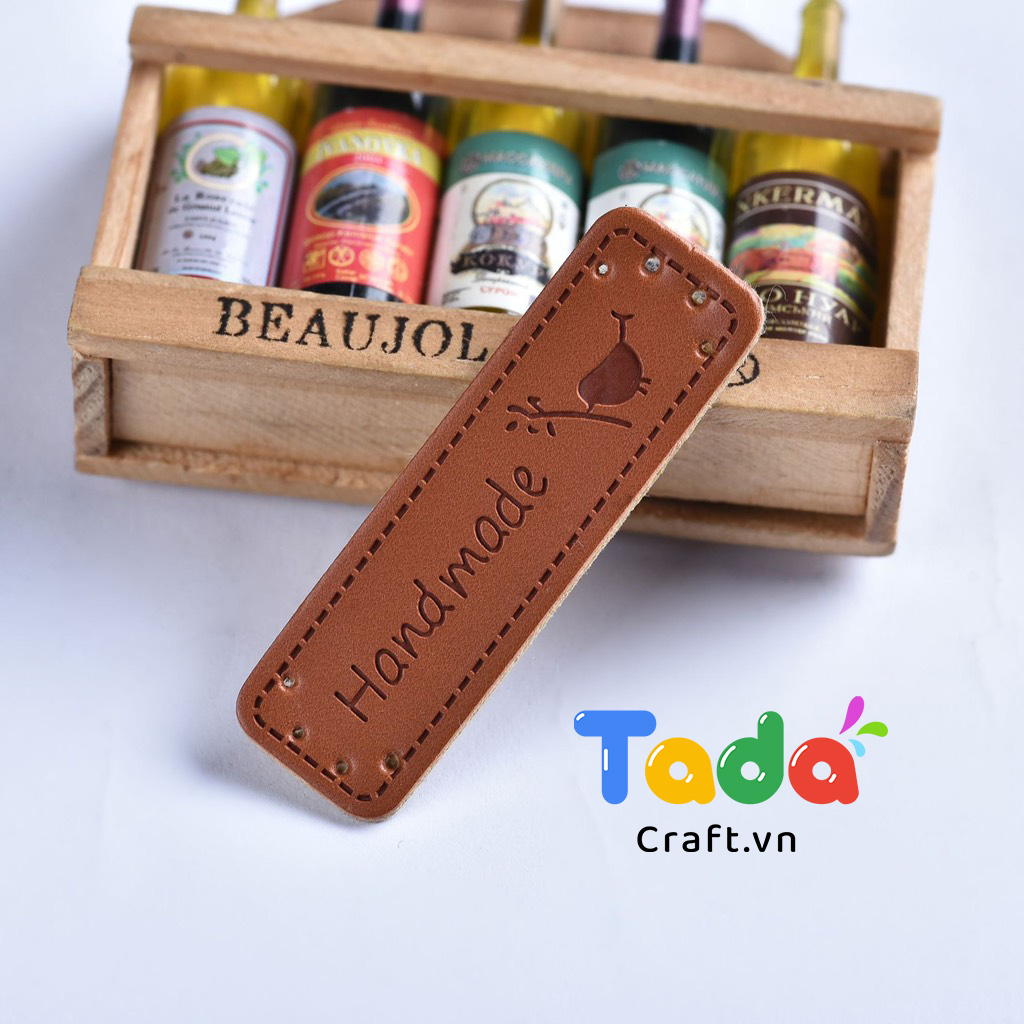 Mác da handmade trang trí sản phẩm thủ công (giao mẫu ngẫu nhiên)