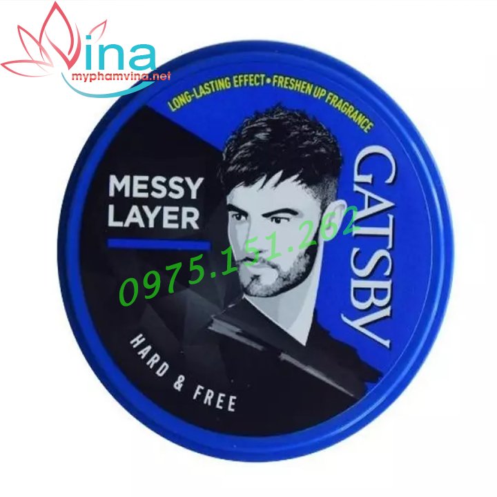 Wax tạo kiểu tóc Gatsby Hard Free xanh 75gr - xanh dương