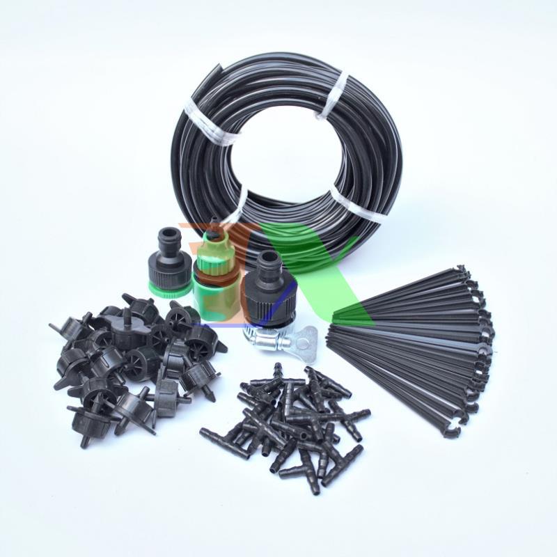 Set kit 18 head nozzles drip 8lit full wire, accessories tx-diy-061, vegetables irrigation self-assembly, watering plants, flower DIY