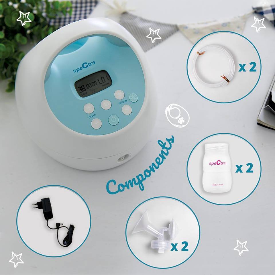 Máy hút sữa đôi cao cấp  Spectra S1  (Trắng xanh)