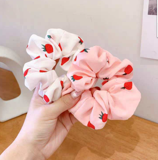 Dây cột tóc vải Scrunchies  phong cách đơn giản Hàn Quốc