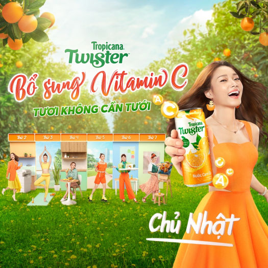 Lốc 6 chai cam ép twister 455ml