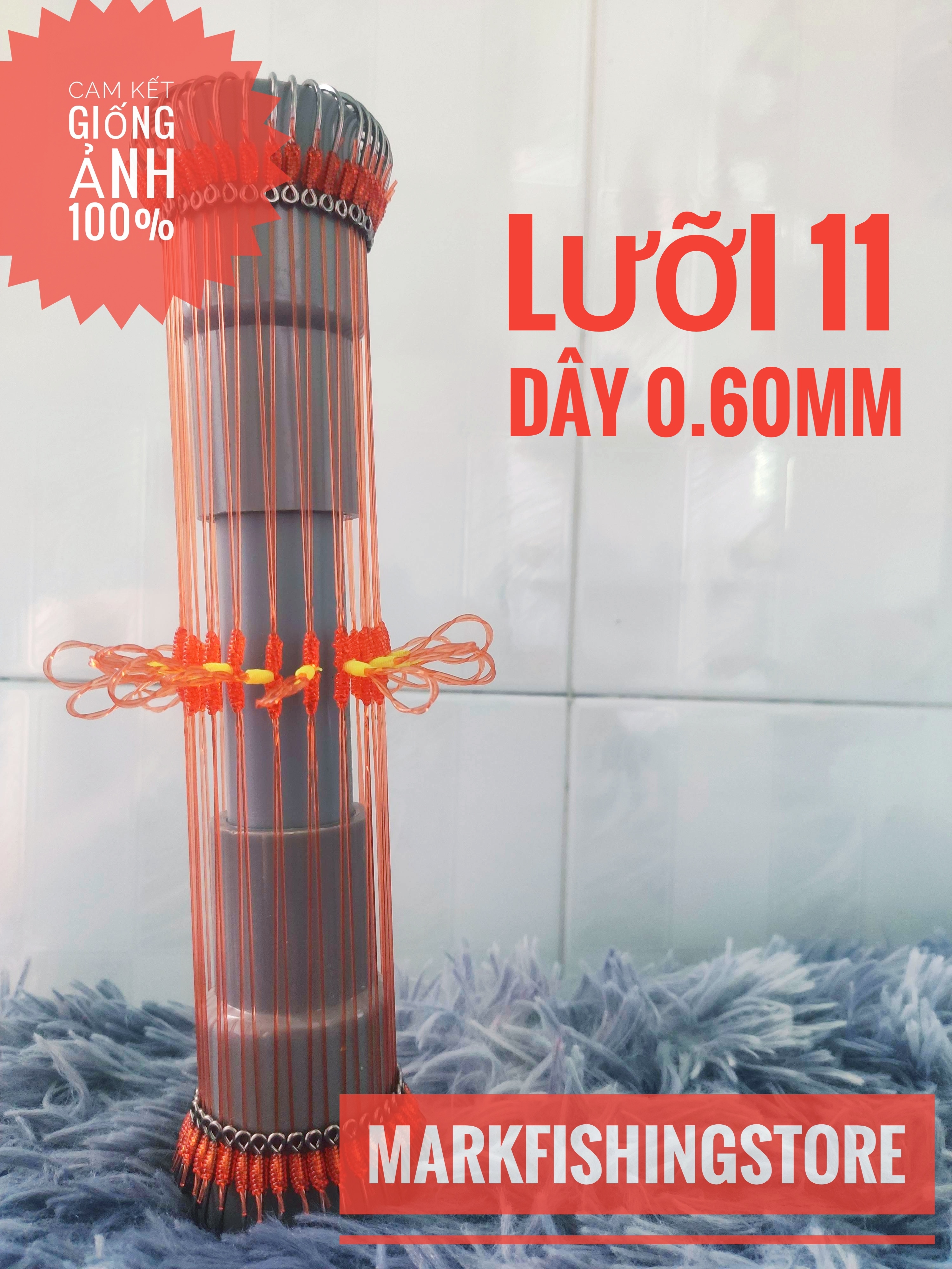 Ống x20 Chùm nho câu cá 4 lưỡi số 11