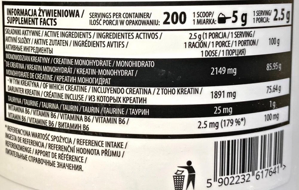 Ostrovit Creatine Monohydrate (500g) - Hỗ trợ cải thiện sức mạnh của nam giới