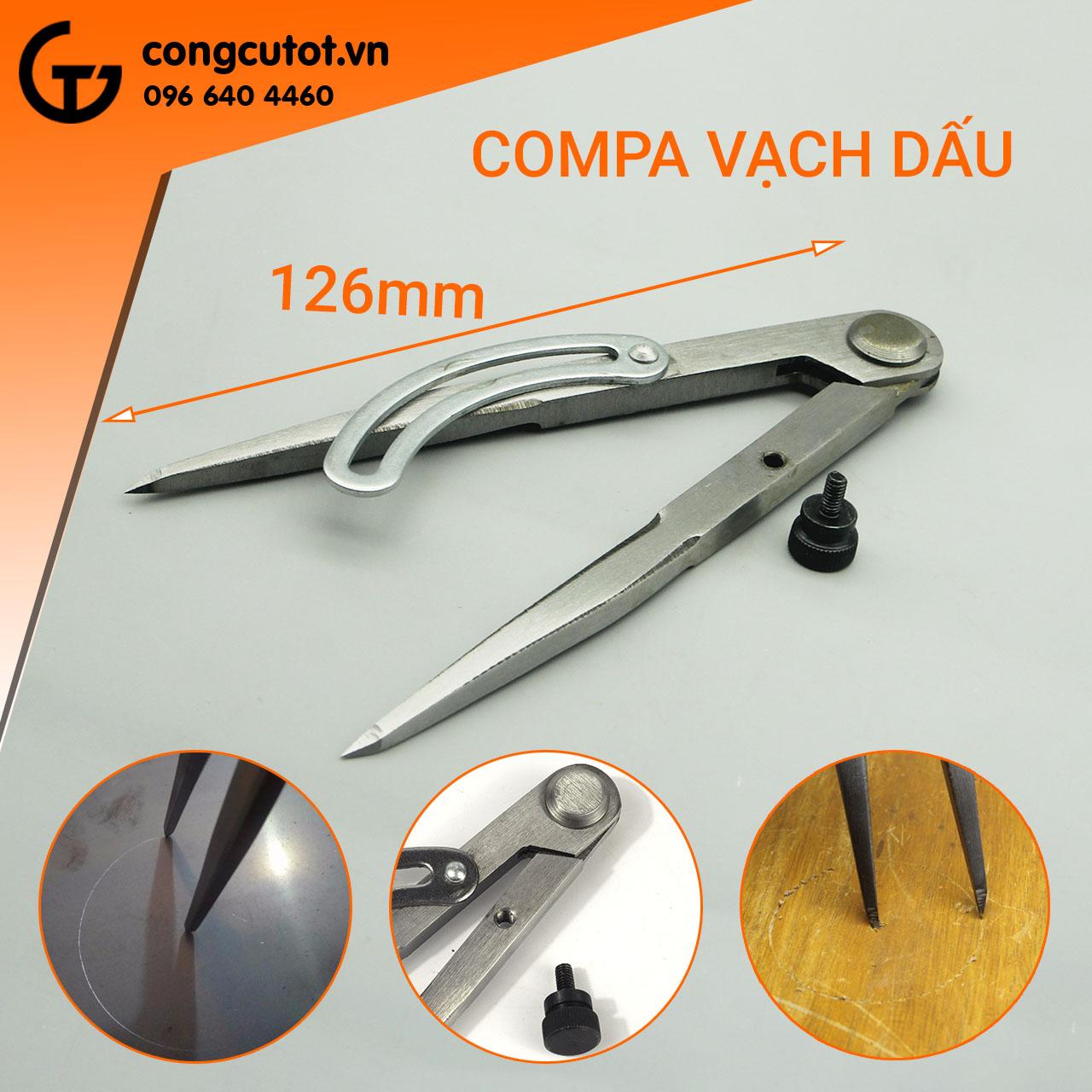Compa cơ khí vạch dấu