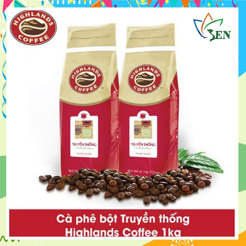 Combo 2 túi Cà phê bột Truyền thống Highlands Coffee 1kg