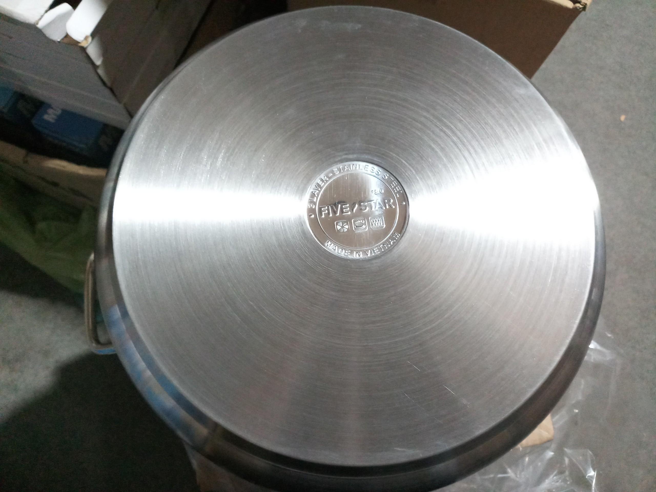 NỒI FIVETAR INOX 3 ĐÁY NẮP KINH SIZE 30CM