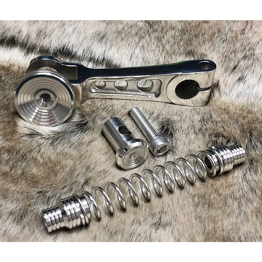 Càng thắng inox 304 salaya càng thắng trước - sau cnc nguyên khối sắc sảo sáng bóng gắn xe thắng đùm
