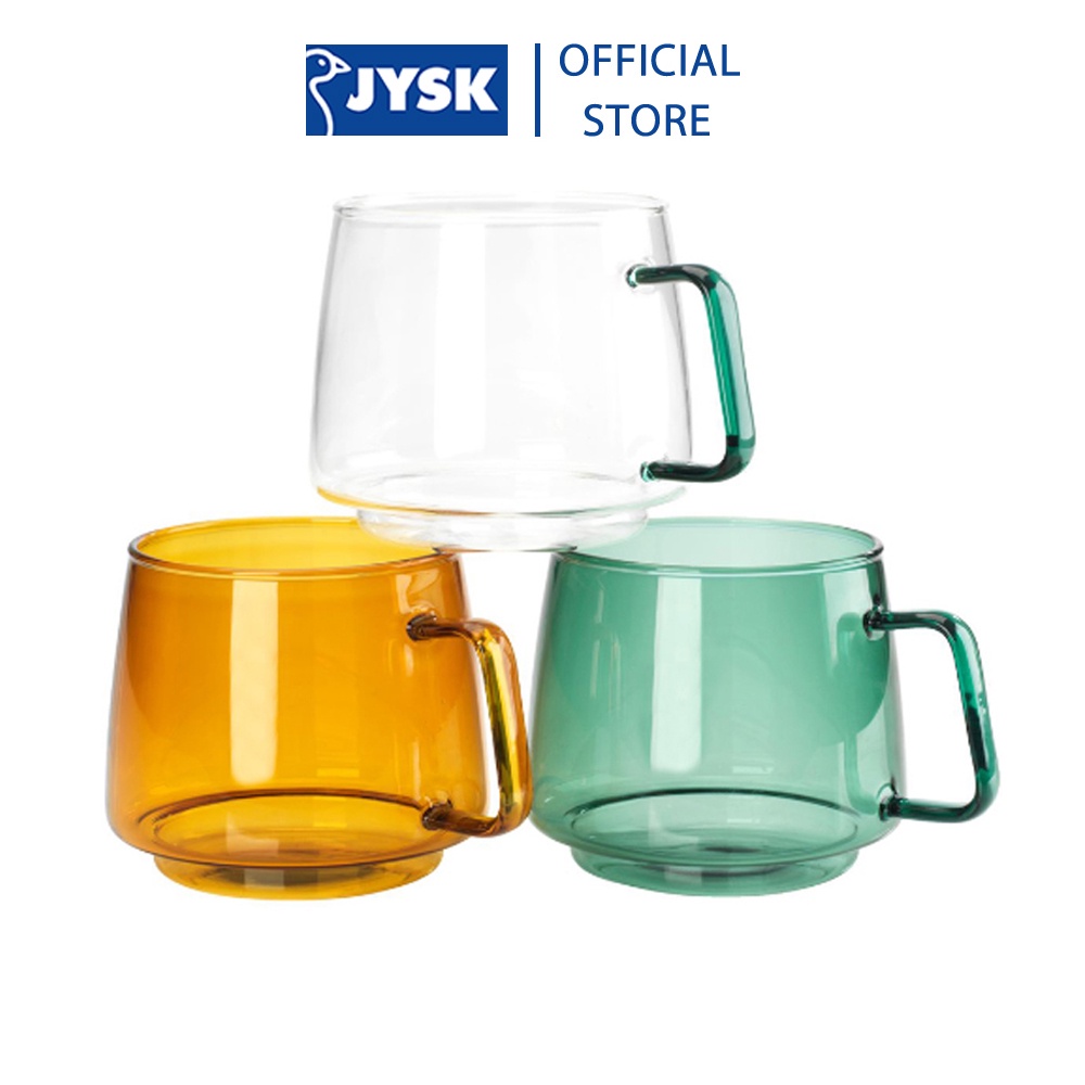Cốc nước | jysk anders | thủy tinh | màu trong suốt/xanh lá/ nâu | dk13xc8cm