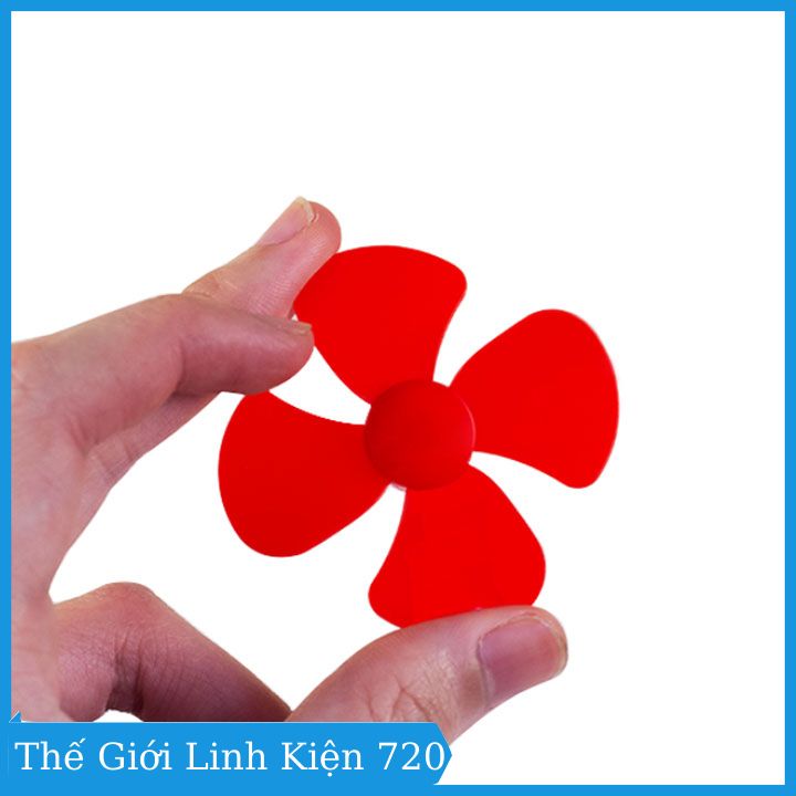 Propeller mini for motor width 56mm shaft 2mm plastic material flexible, 4 Color random