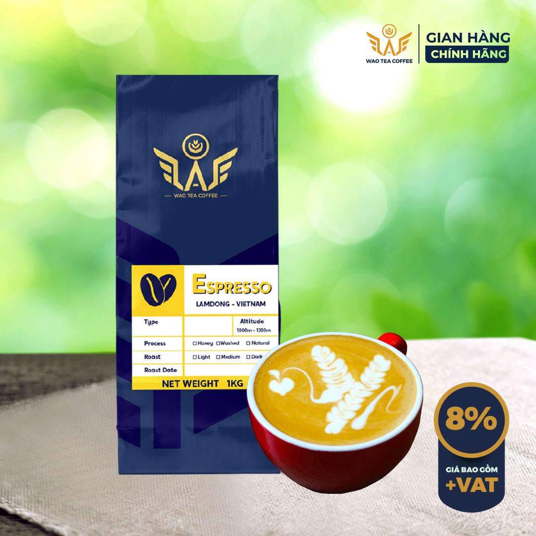 Espresso Wao Coffee Beans (1kg) Make Delicious Standard Italian Coffee
