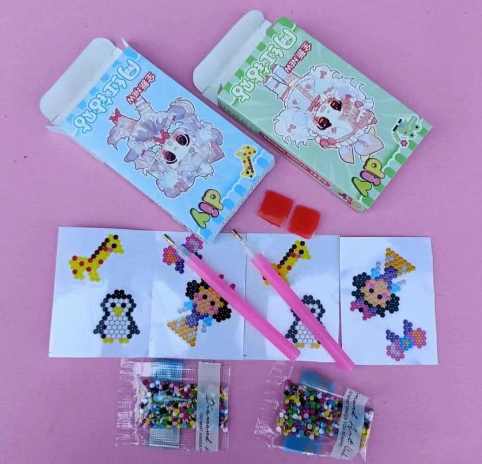 [MUA 2 GIẢM 5%]Tranh đính hạt đá sticker 3D mini siêu hạt dẻ cho bé