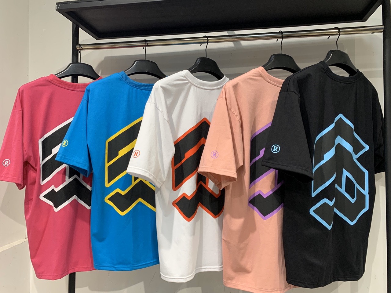 Áo thun 5theway tee unisex tay lỡ form rộng phối màu 3D big Logo  Beway chất liệu cotton, co giãn, hình in cực bền