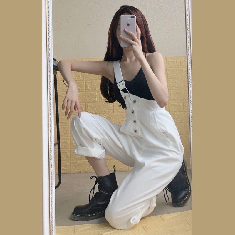 Quần Yếm Kaki Dây Chéo Siêu Cá Tính