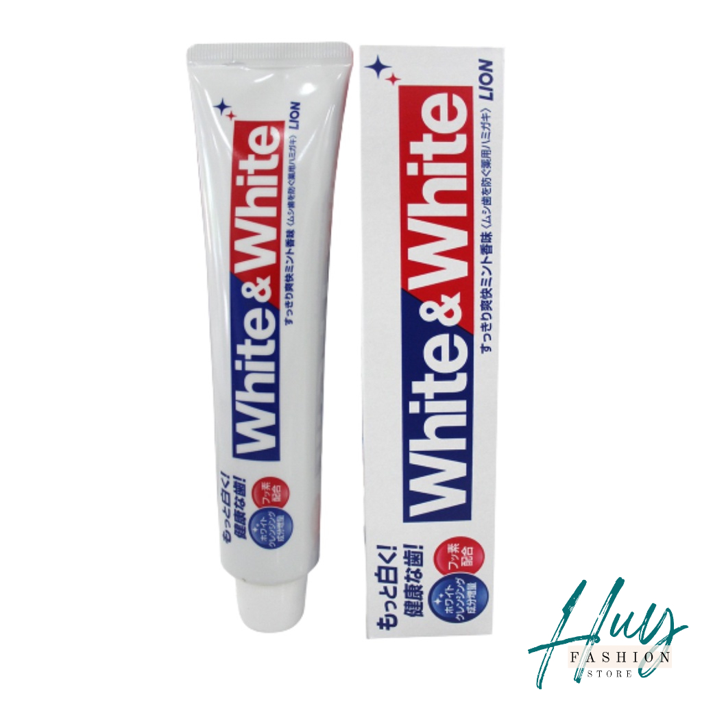 Toothpaste whitening teeth lion Japanese White & White 150g