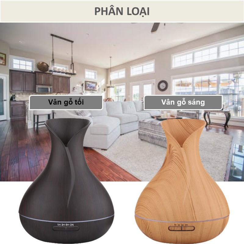 Máy Khuếch Tán Tạo Ẩm Xông Hơi Sương Tinh Dầu Máy Khuếch Tán Hương Thơm Thanh Lọc Không Khí Giảm Căng Thẳng Phù Hợp Để Trang Trí Bình Hoa Tulip 550ml