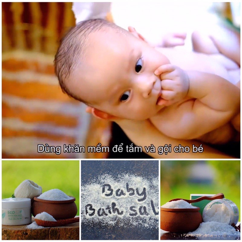 Muối Tắm Bé Sinh Dược Eco ( An Toàn, Trị Rôm Sảy, Cứt Trâu , Mẩn Ngứa Cho Bé) Sản Phẩm Chính Hãng