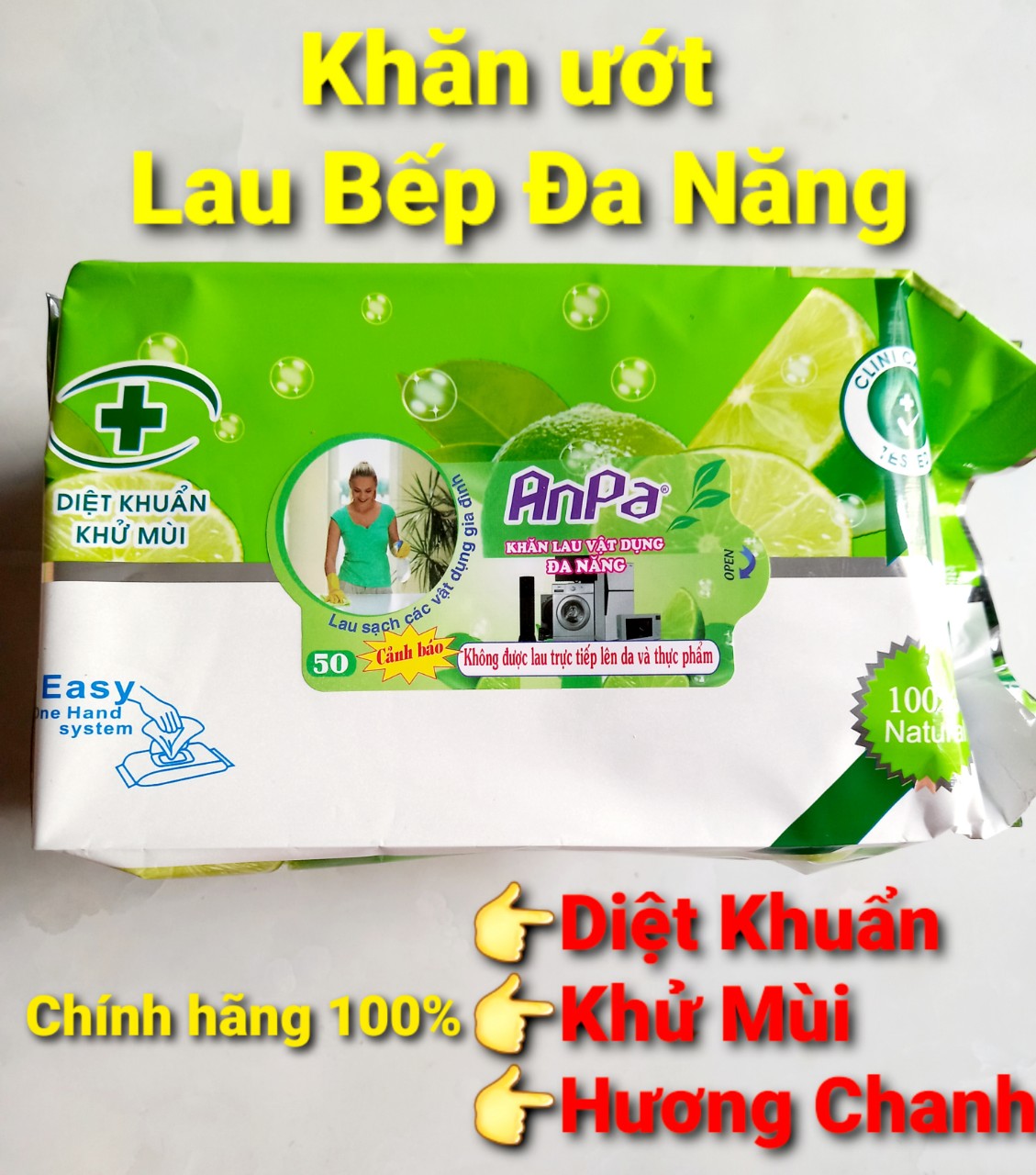 KHĂN ƯỚT ĐA NĂNG ANPA 50 Tờ