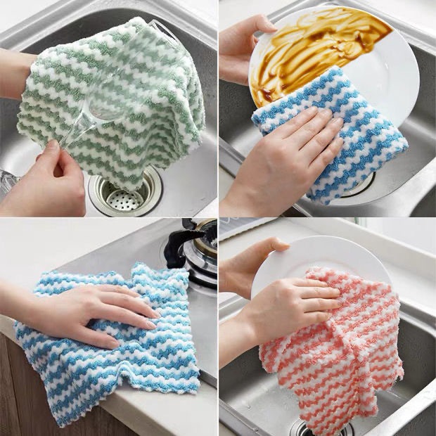 [COMBO 10] Khăn lau đa năng 25 x 25cm siêu thấm hút bo viền