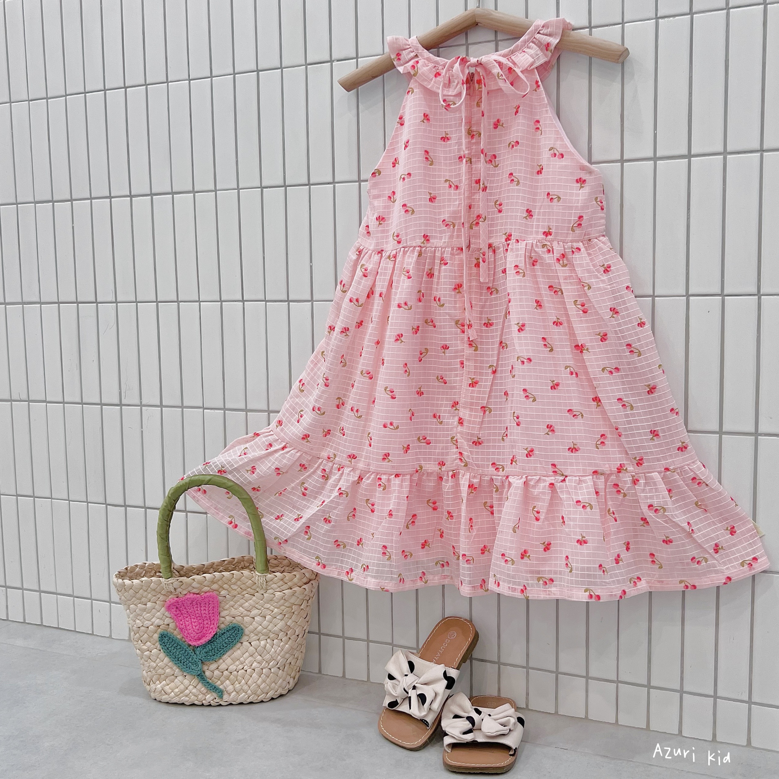 [NEW ARRIVAL] ĐẦM BÉ GÁI MAXI CỔ YẾM VOAL Ô