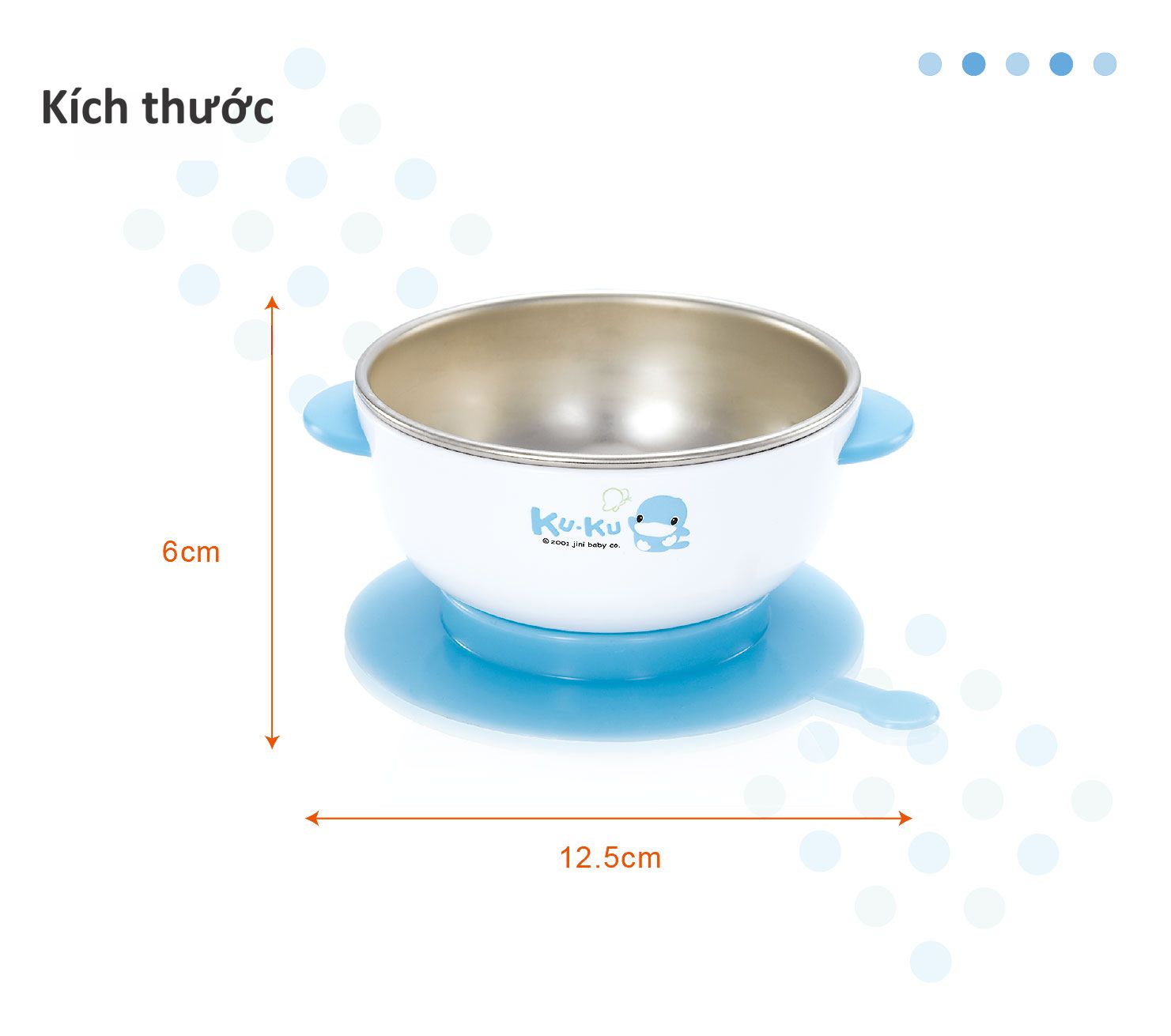 Chén ăn inox có đế dính KUKU KU5464