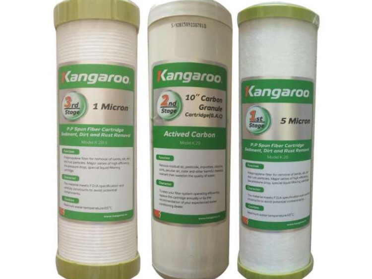[HCM]BỘ LÕI LỌC NƯỚC 123 KANGAROODÙNG ĐƯỢC CHO TẤT CẢ MÁY LỌC RO LY 10 IN